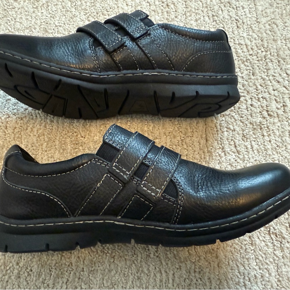 b.o.c. Born Black Leather Double Monk Strap Clogs Loafers Women’s 8.5W EUC - Picture 3 of 10